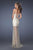Gigi - 19947 Sparkling Nude Mini with Sheer Tulle Skirt In Nude