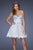 GiGi - 19964 Embellished Strapless Lace Cocktail Dress In White