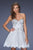 GiGi - 19964 Embellished Strapless Lace Cocktail Dress In White