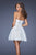 GiGi - 19964 Embellished Strapless Lace Cocktail Dress In White
