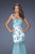 GiGi - 19966 Strapless Embellished Lace Trumpet Gown In Teal