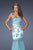 GiGi - 19966 Strapless Embellished Lace Trumpet Gown In Teal