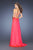 GiGi - 20169 Beaded Strapless Empire Chiffon Gown In Cherry