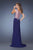 GiGi - 20176 One Shoulder Strap Sweetheart Slit Gown In Deep Indigo