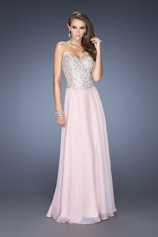 GiGi - 20178 Jewel Embellished Sweetheart Gown In Blush