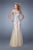 GiGi - 21358 Strapless Embellished Tulle Mermaid Gown In Silver and Neutral