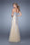 GiGi - 21358 Strapless Embellished Tulle Mermaid Gown In Silver and Neutral