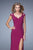 La Femme - 20555 Embellished Crystal Sleeves Jersey Gown In Purple