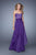 La Femme - 20557 Splendid Strapless Sweetheart  Lace and Chiffon Evening Dress In Majestic Purple