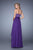 La Femme - 20557 Splendid Strapless Sweetheart  Lace and Chiffon Evening Dress In Majestic Purple