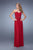 La Femme - 20698 Pleated Sweetheart A-line Dress in Red