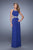 La Femme - 21101 Stunning Illusion Cutout Evening Dress In Purple and Blue