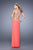 La Femme - 21101 Stunning Illusion Cutout Evening Dress In Orange