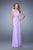 La Femme - 21101 Stunning Illusion Cutout Evening Dress In Purple