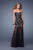 La Femme - 21114 Enchanting Sheer Lace Evening Dress In Black and Neutral