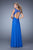 La Femme - 21166 Embellished Empire Chiffon Gown in Blue