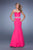 La Femme - 21432 Dazzling Strapless Satin Sweetheart Mermaid Dress In Pink