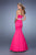 La Femme - 21432 Dazzling Strapless Satin Sweetheart Mermaid Dress In Pink