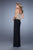 La Femme - 21472 Strapless Sweetheart Appliqued Gown in Black