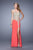 La Femme - 21472 Strapless Sweetheart Appliqued Gown in Orange