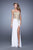 La Femme - 21472 Strapless Sweetheart Appliqued Gown in White
