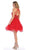 May Queen - MQ1643 Lace Applique Jewel Neck Sleeveless Cocktail Dress In Red
