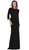 May Queen - Laced Illusion Bateau Peplum Evening Dress