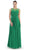 May Queen - MQ1266B Laced-Up Illusion Neck A-Line Prom Dress
