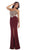 Appliqued Prom Gown with Slit