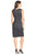 Adrianna Papell - 14248480 Floral Print Scuba Dress in Black and Multi-Color