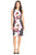 Adrianna Papell - 14248480 Floral Print Scuba Dress in Black and Multi-Color