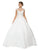 Dainty High Illusion A-Line Long Gown In White