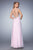La Femme - 21516 Bedazzled Sweetheart A-line Dress in Pale Pink