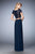 La Femme - 22082 Two Piece Lace Sheath Dress In Blue