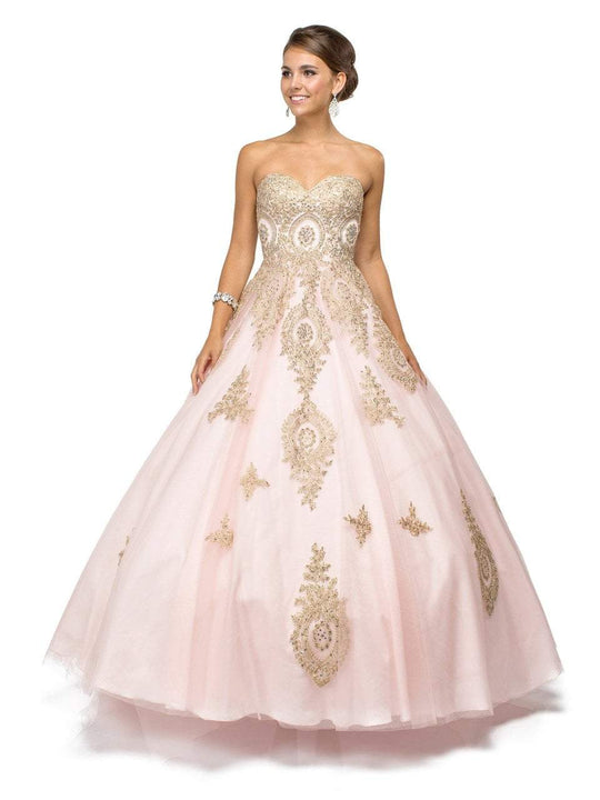 Dancing Queen 1105 Intricate Gilded Lace Ballgown
