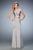 La Femme - 22207 Two Piece Embellished Sweetheart Sheath Dress in Silver