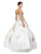 Dancing Queen - 1105 Strapless Sweetheart Gilt Appliqued Prom Ball Gown In White