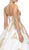 Dancing Queen - 1105 Strapless Sweetheart Gilt Appliqued Prom Ball Gown In White