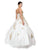 Dancing Queen - 1105 Intricate Gilded Lace Ballgown in White