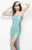 Primavera Couture - 1106 Sequined Sweetheart Sheath Dress in Blue