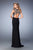 Gigi - 22509 Beaded V-neck Sheath Dress In Black