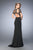Gigi - 22647 Sleeveless Embroidered Cutout Jersey Gown In Black