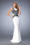 La Femme - Embroidered Bateau Sheath Dress 22654 In White