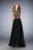 GiGi - 22895 Bedazzled High Neck A-line Dress in Black