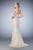 GiGi - 22931 Strapless Embroidered Evening Gown In White and Neutral