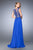Gigi - 22583 Jeweled Crepe Chiffon Gown In Blue