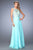 Gigi - 22586 Leaf Embroidered Chiffon Gown In Mint