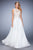 Gigi - 22586 Leaf Embroidered Chiffon Gown In Ivory