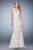 GiGi - 22837 Sleeveless Embroidered Mermaid Gown In White