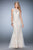 GiGi - 22837 Sleeveless Embroidered Mermaid Gown In White